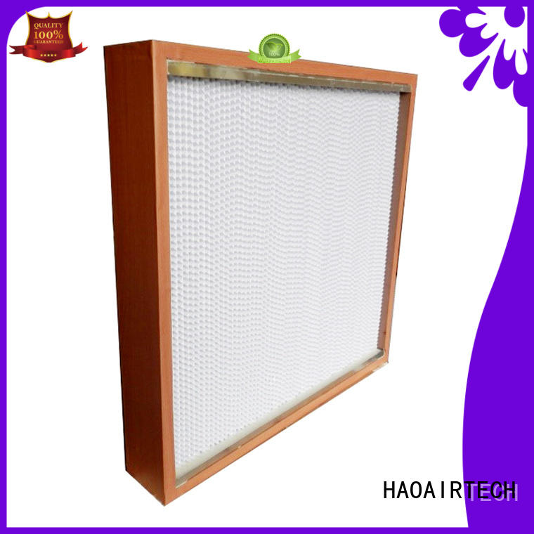 HAOAIRTECH air purifiers hepa filter with flanger for dust colletor hospital