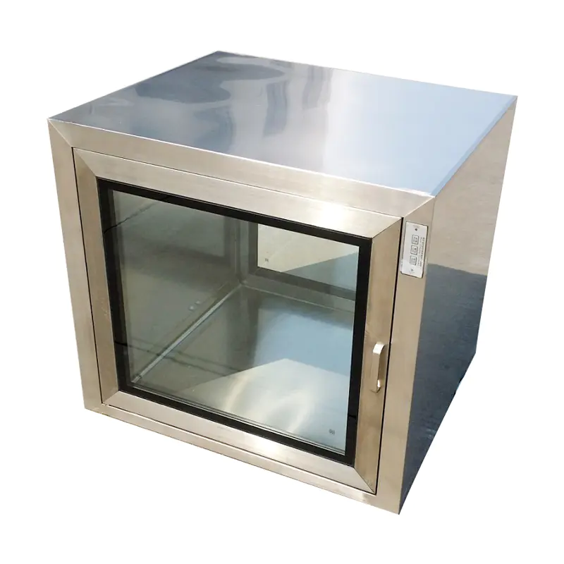 coldrolled steel cleanroom pass box with arc design gmp standard for hvac system