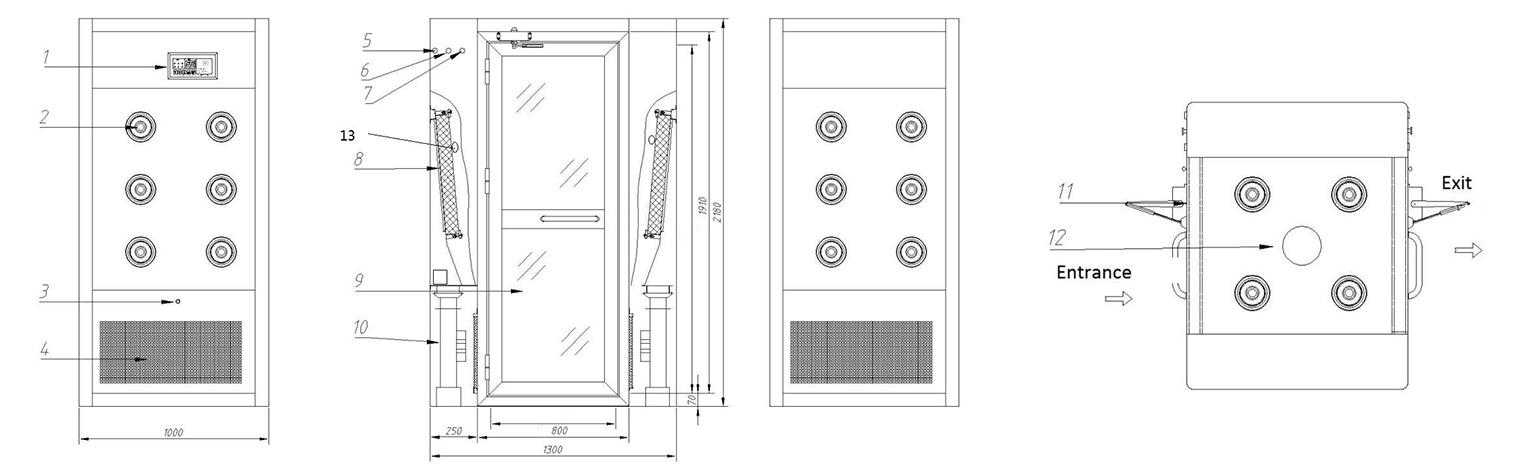 cleanroom one flow OEM air shower HAOAIRTECH