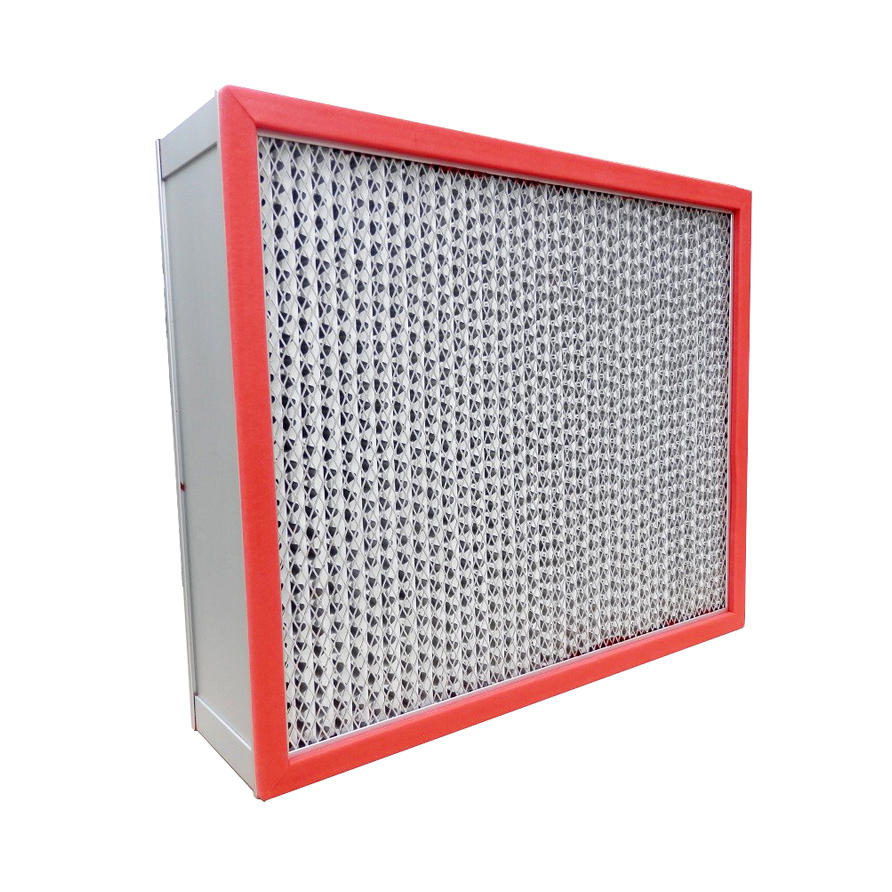 250℃ High Temperature HEPA Air Filter With Alu Frame