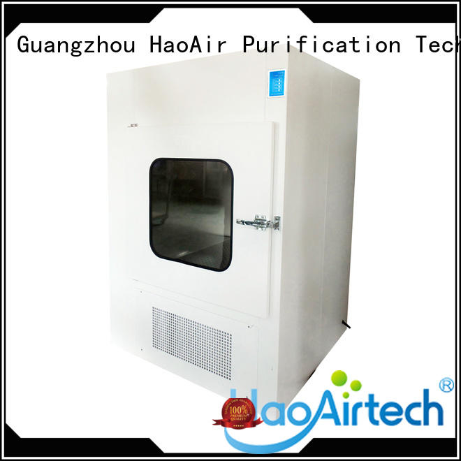 HAOAIRTECH negative pressure pass box manufacturers embedded lamps for clean room purification workshop
