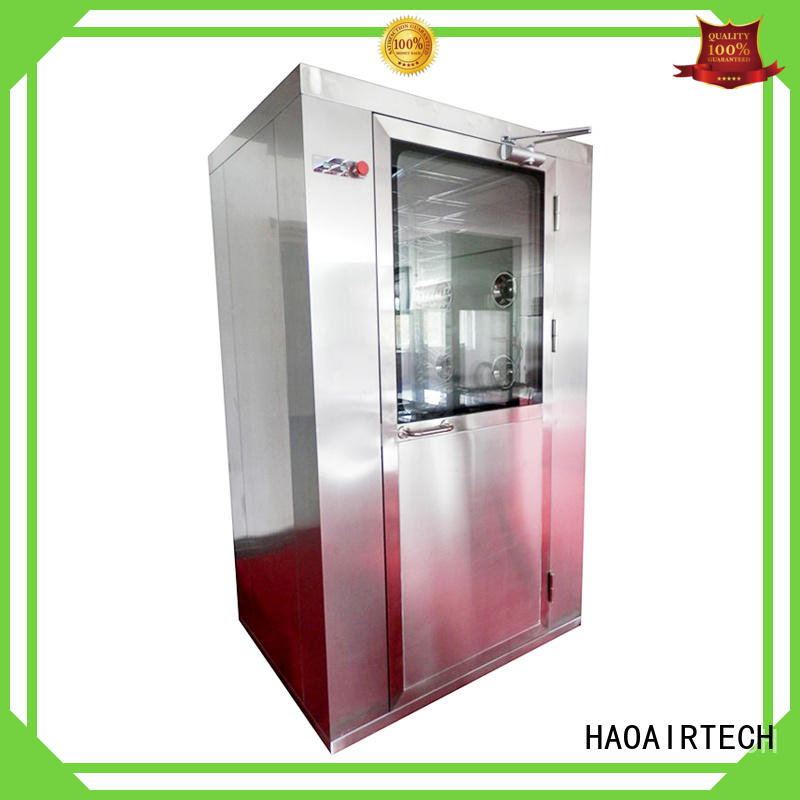 HAOAIRTECH air shower price with top side air flow for ten person