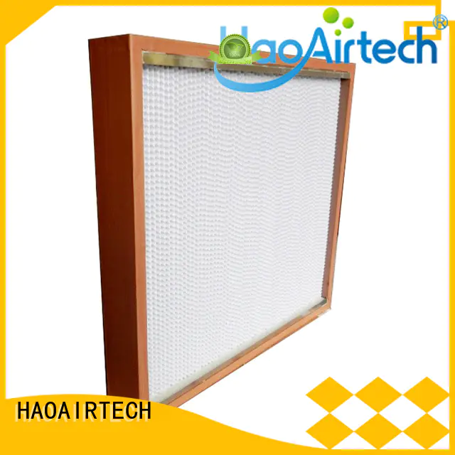 HAOAIRTECH hepa filter h12 with al clapboard for electronic industry