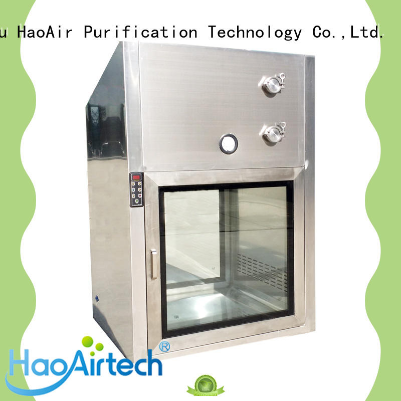 negative pressure pass through box with laminar air flow for electronics factory