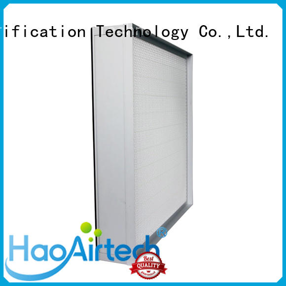 HAOAIRTECH replaceable hepa filter h14 with big air volume for electronic industry