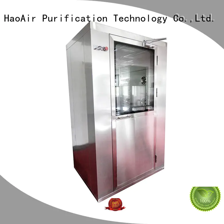 Stainless steel high efficiency cleanroom air shower with three side blowing