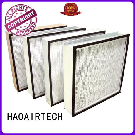 HAOAIRTECH mini pleats vacuum cleaner hepa filter with dop port for dust colletor hospital