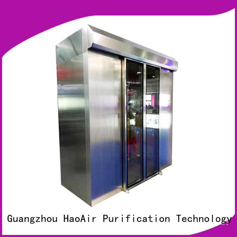 HAOAIRTECH high quality air shower controller with automatic swing door for pallet cargo