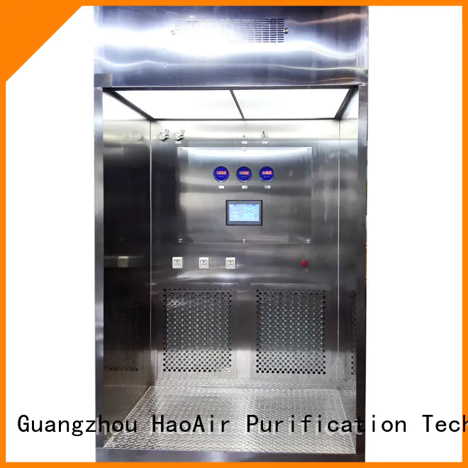 HAOAIRTECH stainless steel downflow booth with lcd touchable screen display for pharmacon