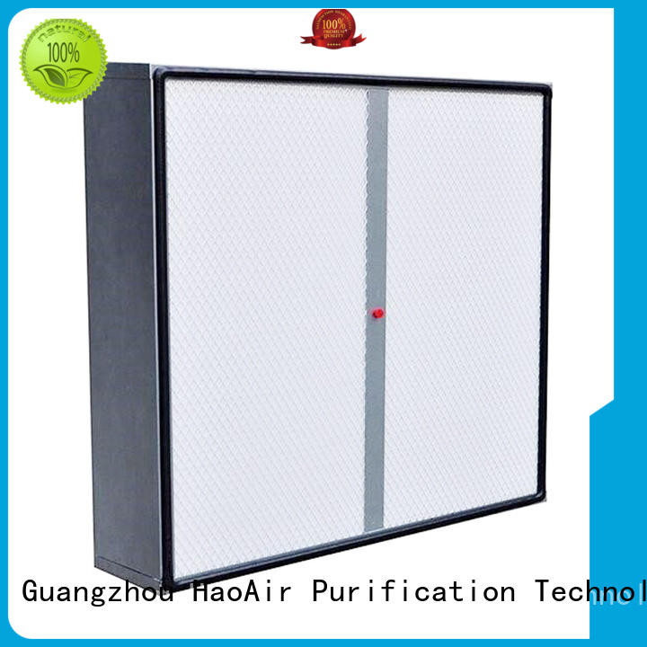 HAOAIRTECH disposable h13 hepa filter with al clapboard for dust colletor hospital