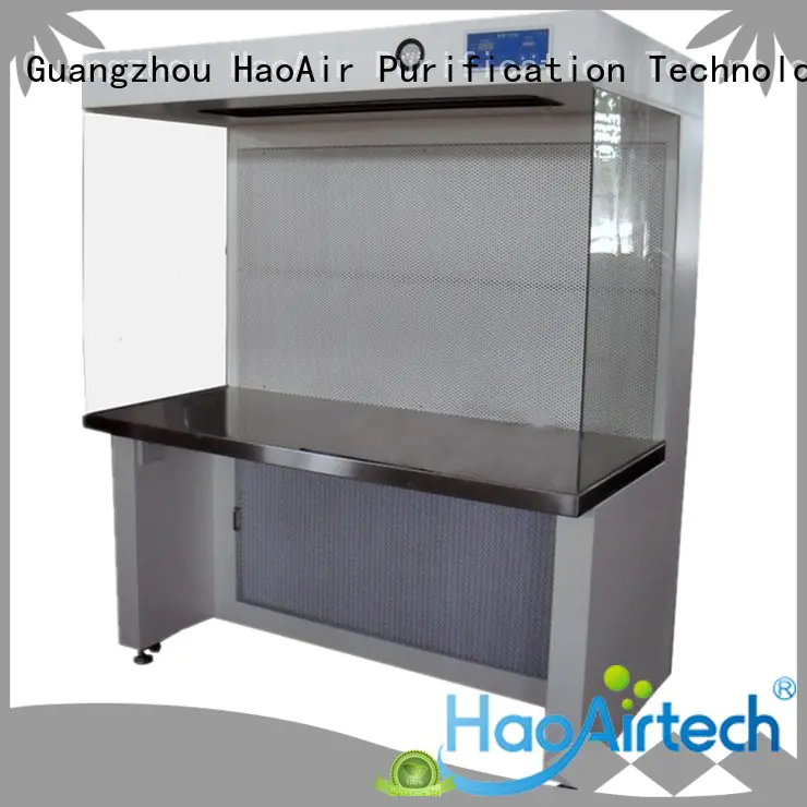 HAOAIRTECH stainless steel laminar flow hood for sale clean benches for optoelectronic industry