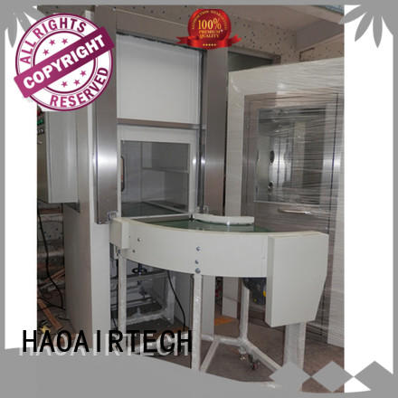 HAOAIRTECH stainless steel pass box clean room with conveyor line for cargo