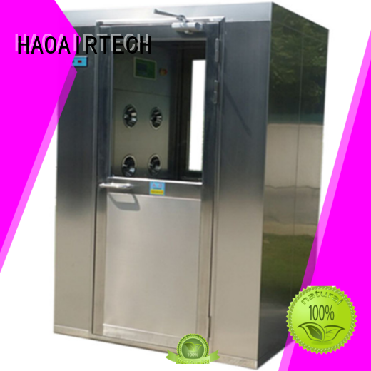 HAOAIRTECH dynamic air shower with automatic swing door for oil refinery
