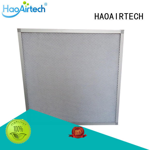 efficient panel air filter with aluminum frame for centralized ventilation systems