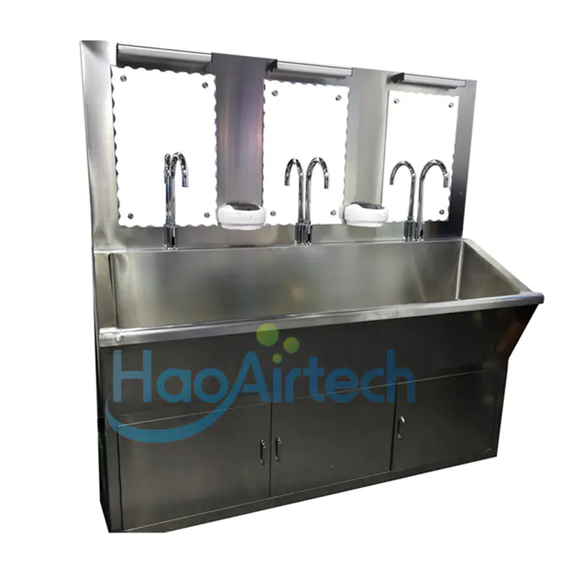 medical surgical scrub sink with mirror for hospital operating room