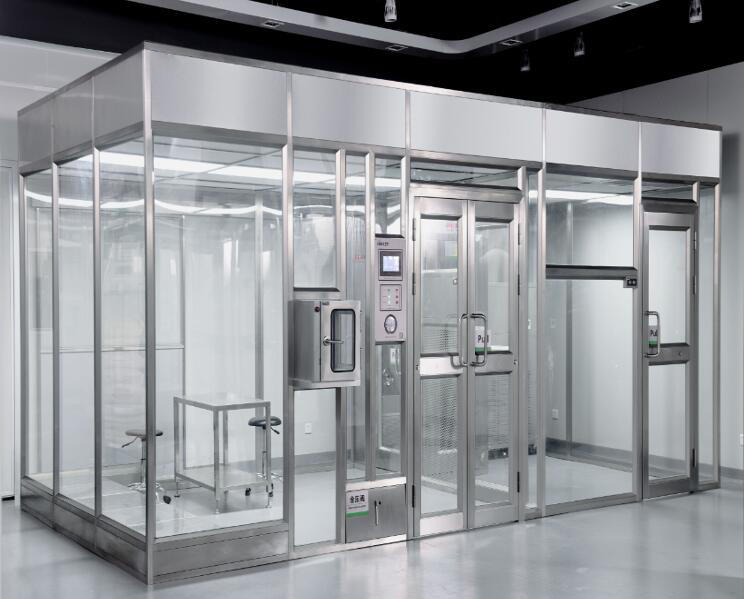 Class100 high efficiency hard wall modular cleanroom  for semiconductor factory
