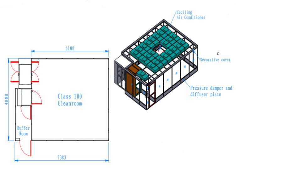 Custom semiconductor Modular Cleanroom hard HAOAIRTECH