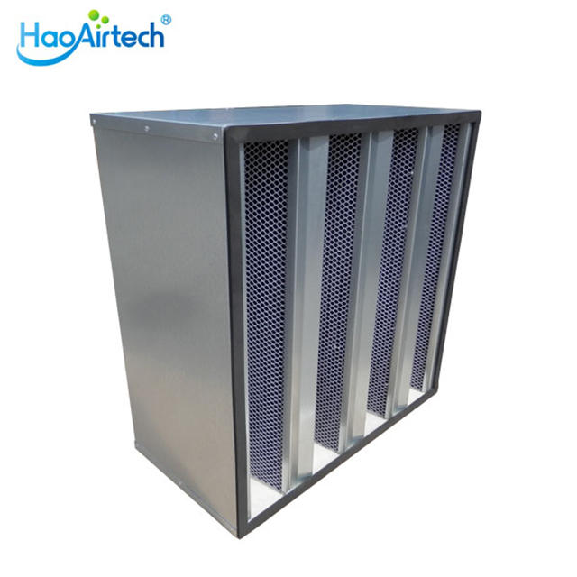V Bank Active Carbon Air Filter with Granular carbon