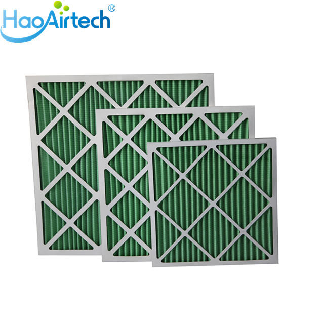 primary pleated air filters with cardboard frame for central air conditioning and centralized ventilation system