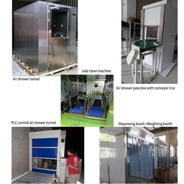 cleanroom pass box with conveyor line for electronics factory HAOAIRTECH