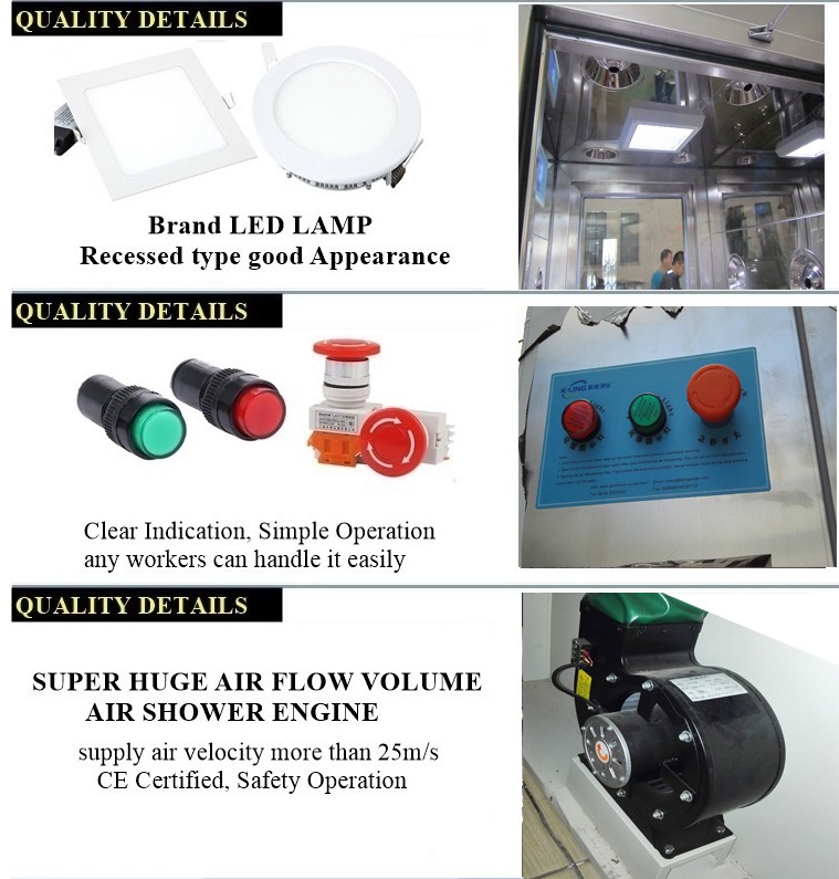 HAOAIRTECH air shower room with top side air flow for large scale semiconductor factory-3