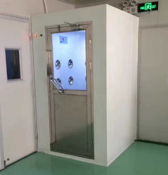 dynamic air shower clean room with automatic swing door for pallet cargo