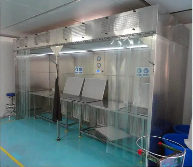 stainless steel sampling booth gmp modular design for biological pharmacy