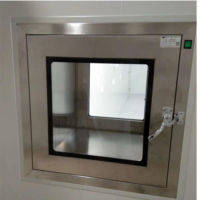 stainless steel pass box clean room with laminar air flow for cargo