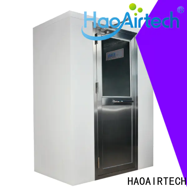 HAOAIRTECH plc control system air shower with automatic swing door for pallet cargo