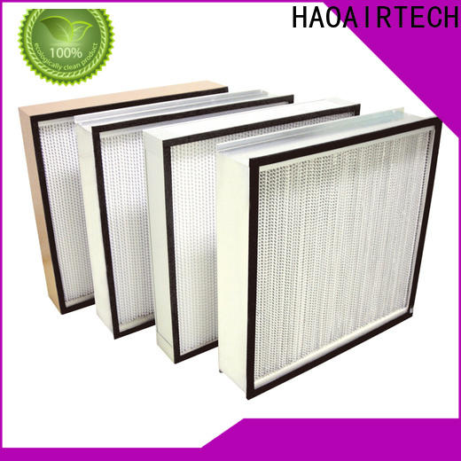 HAOAIRTECH gel seal hepa filter h14 with flanger for air cleaner