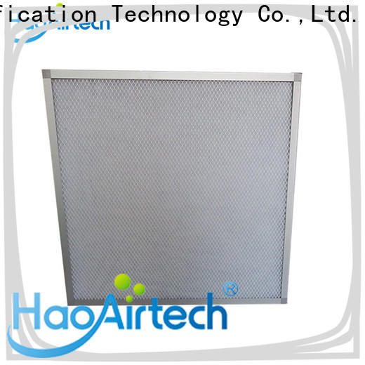 efficient panel air filter with mesh protection and fixed filter material for centralized ventilation systems