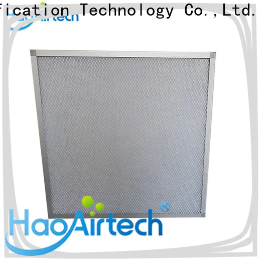 efficient panel air filter with mesh protection and fixed filter material for centralized ventilation systems