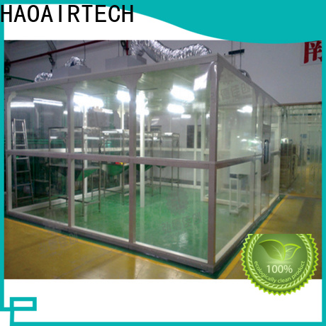 HAOAIRTECH non standard hardwall cleanroom vertical laminar flow booth for semiconductor factory