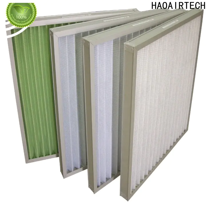 HAOAIRTECH professional Pleated Air Filter with metal frame for central air conditioning and centralized ventilation system