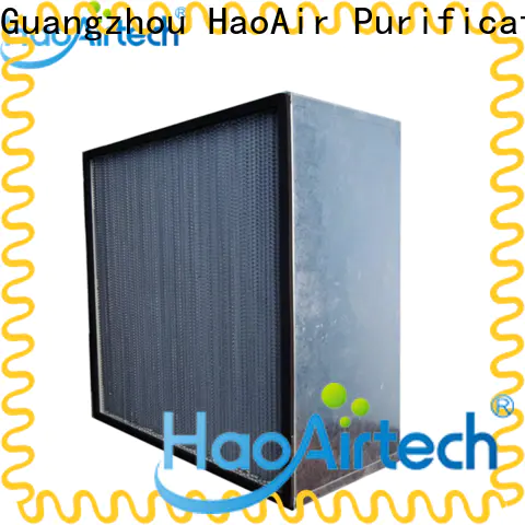 HAOAIRTECH knife edge air filter hepa with dop port for electronic industry