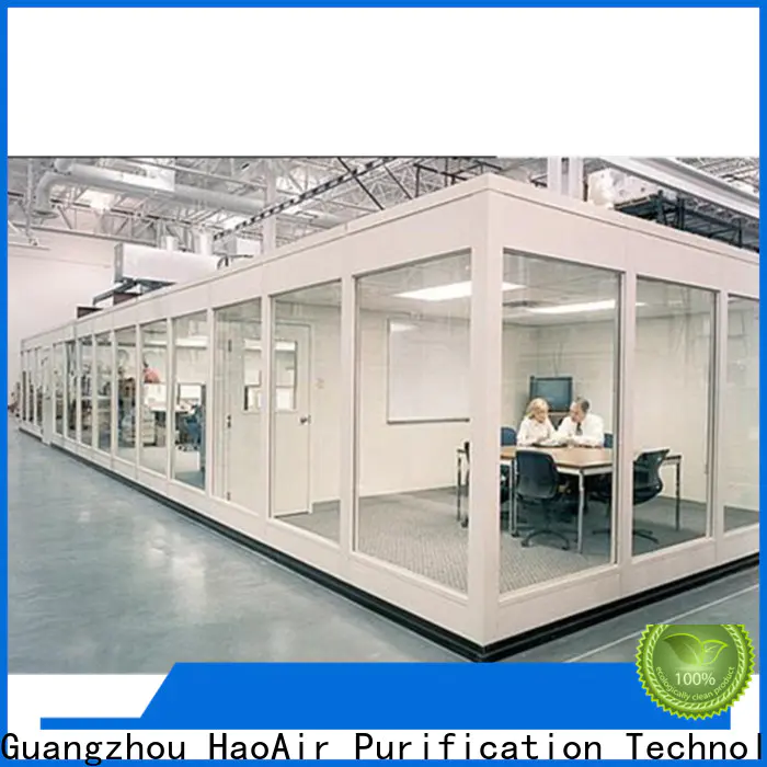 HAOAIRTECH capsule softwall cleanroom cleaning supplies vertical laminar flow booth for semiconductor factory