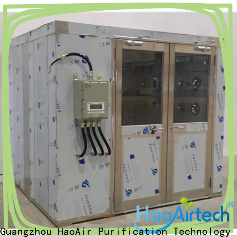HAOAIRTECH air shower system with three side blowing for pallet cargo
