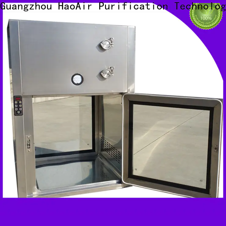 stainless steel pass box clean room with conveyor line for hospital
