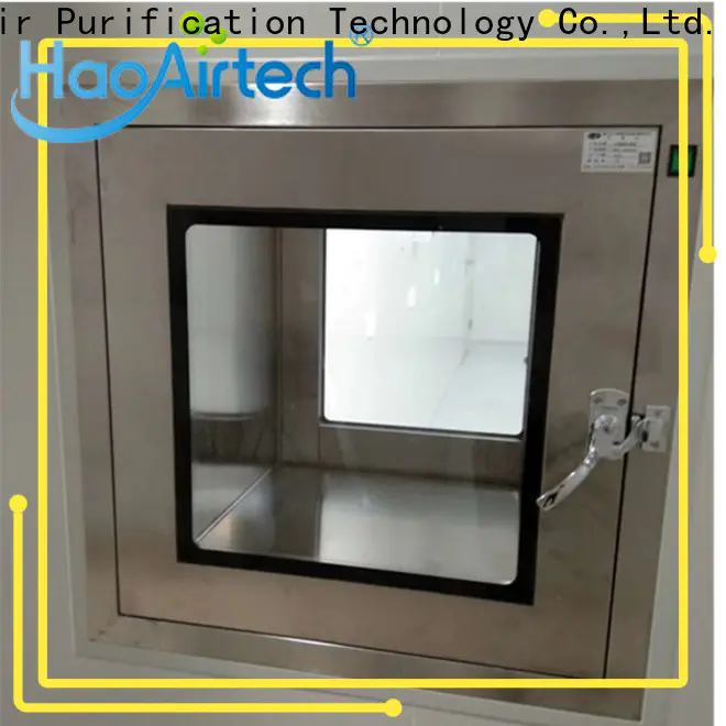 stainless steel cleanroom pass box with laminar air flow for cargo
