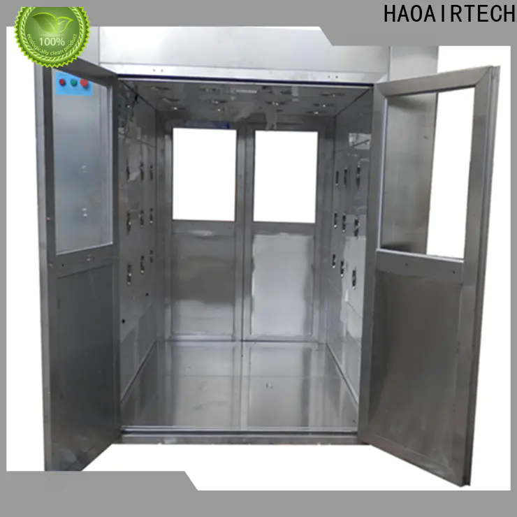 HAOAIRTECH dynamic air shower system with automatic swing door for oil refinery