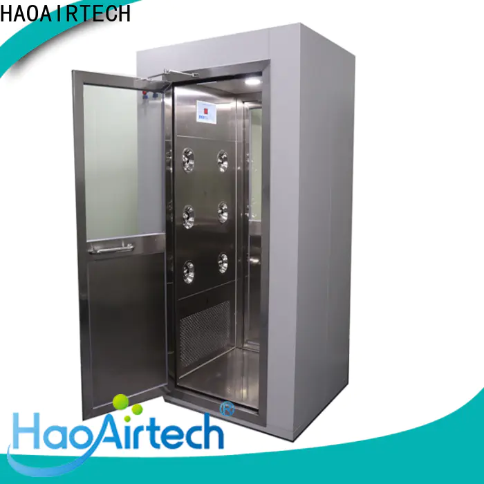 HAOAIRTECH explosion proof air shower price with top side air flow for pallet cargo