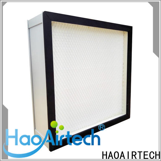 HAOAIRTECH v bank hepa filter h12 with flanger for electronic industry