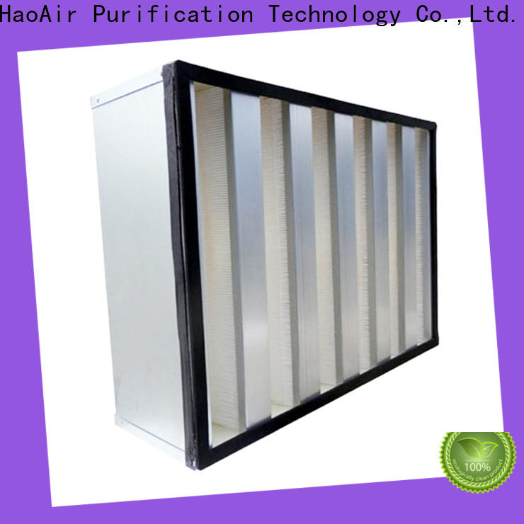 HAOAIRTECH disposable hepa filter h12 with dop port for dust colletor hospital