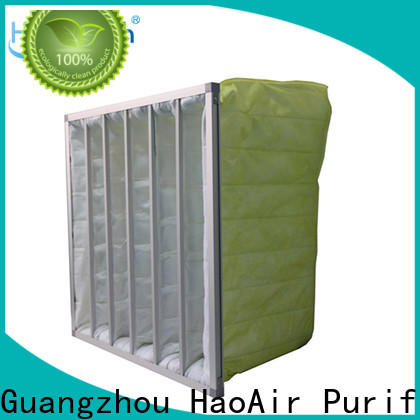 HAOAIRTECH fibre bag filter with aluminum frame for central air conditioning ventilation system