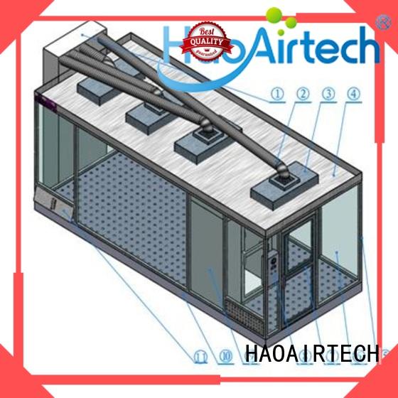 HAOAIRTECH simple portable clean room with antistatic vinyl curtain for semiconductor factory