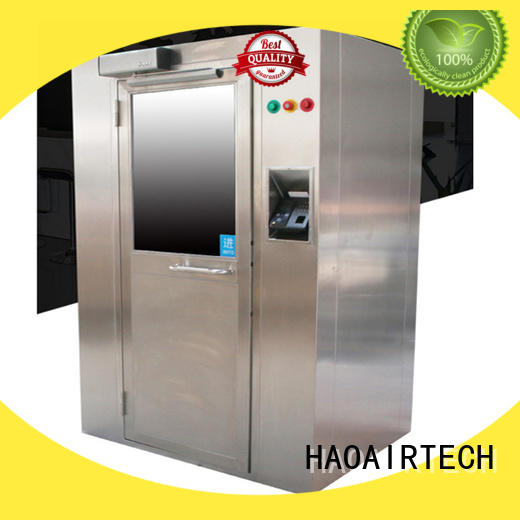 HAOAIRTECH sus shower air with automatic swing door for large scale semiconductor factory