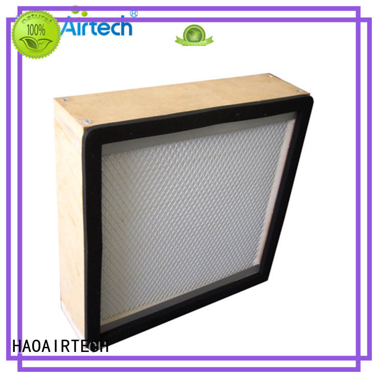 HAOAIRTECH gel seal hepa filter manufacturers with flanger for dust colletor hospital