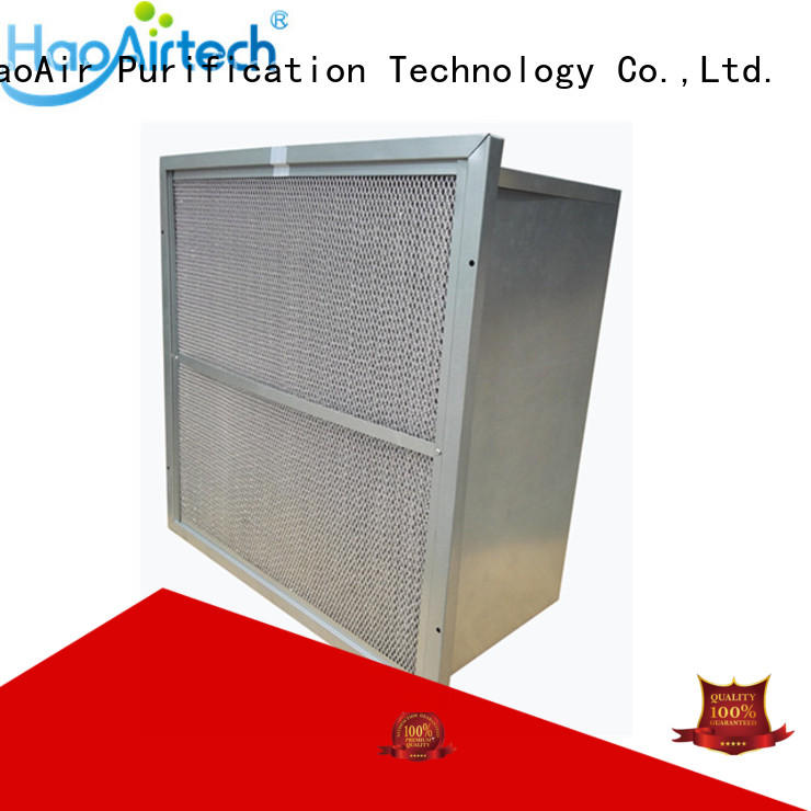HAOAIRTECH hepa air filter with dop port for dust colletor hospital