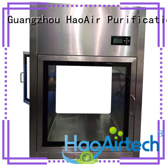 HAOAIRTECH pass box clean room with baked painting for hospital