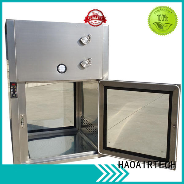 HAOAIRTECH negative pressure dynamic pass box with arc design gmp standard for hvac system